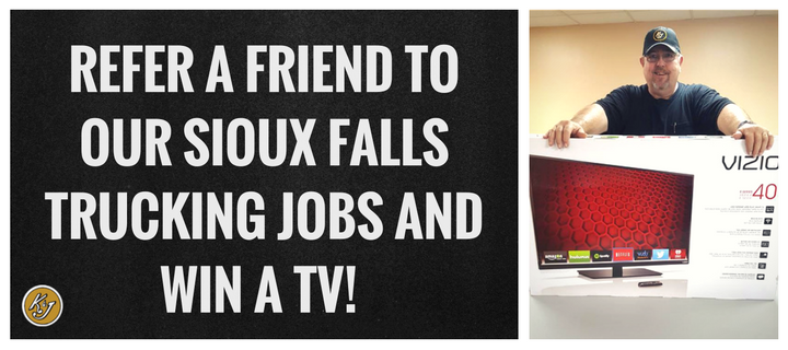 Refer a Friend to Our Sioux Falls Trucking Jobs and Win a TV!